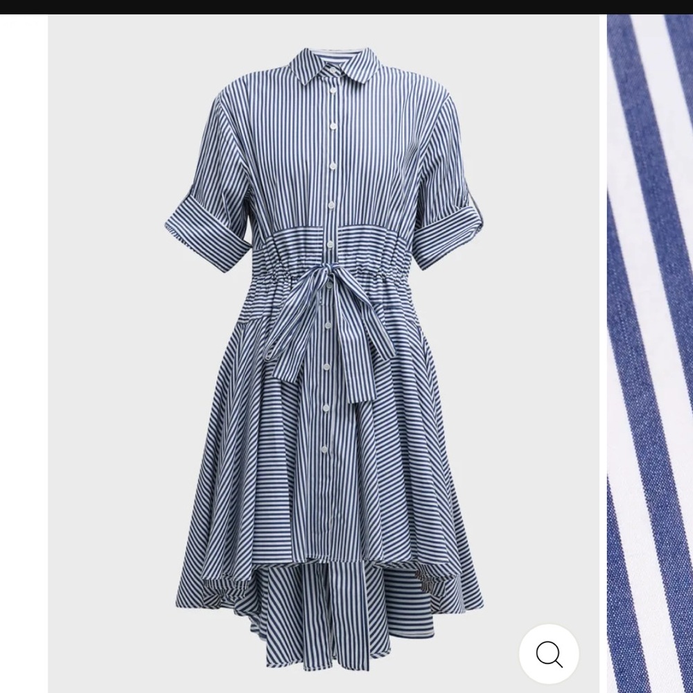 Harshman MEADOW COTTON TWILL Striped SHIRT DRESS Small